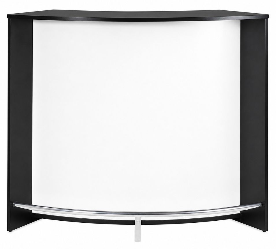 Meuble bar noir SNACK 134 cm – Comptoir de cuisine avec étageres reglables - Photo n°1