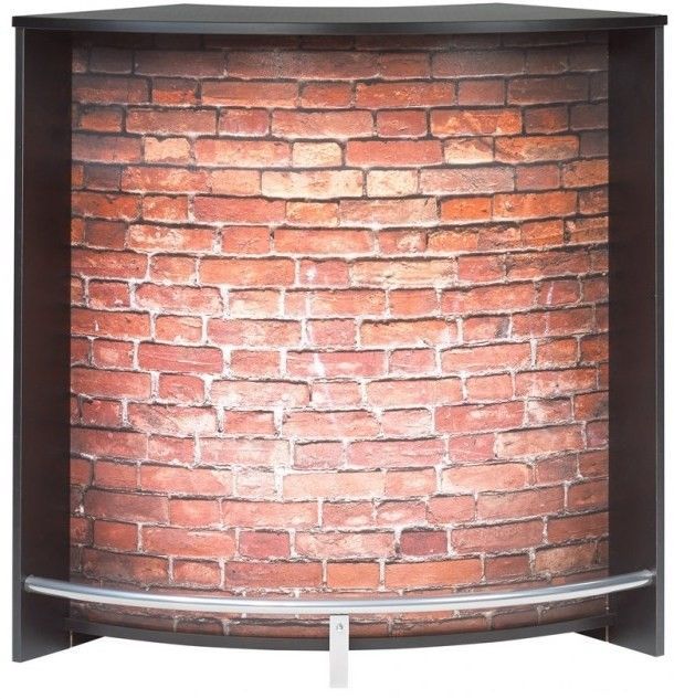 Comptoir de bar noir imprimé briques Snack 106 - Photo n°1