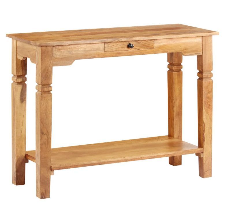 Console 1 tiroir acacia massif clair Sokina - Photo n°1