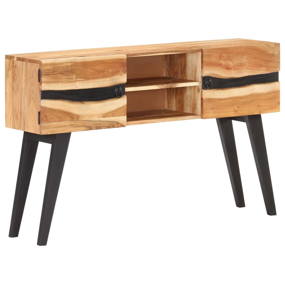 Console 120x30x75 cm Bois d'acacia solide - Photo n°1