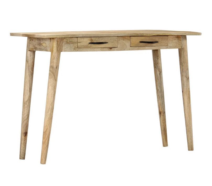 Console 2 tiroirs manguier massif clair Catlyn - Photo n°1