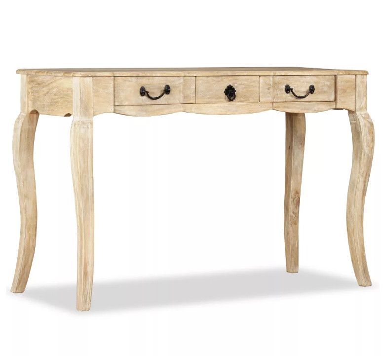 Console 3 tiroirs manguier massif clair Sempra - Photo n°1