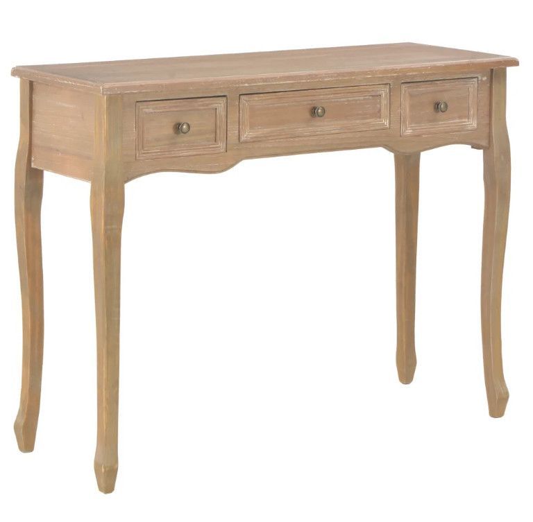 Console 3 tiroirs pin massif clair Dean - Photo n°1