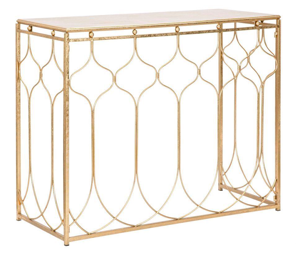 Console Anna métal doré design oriental élégant - Photo n°1