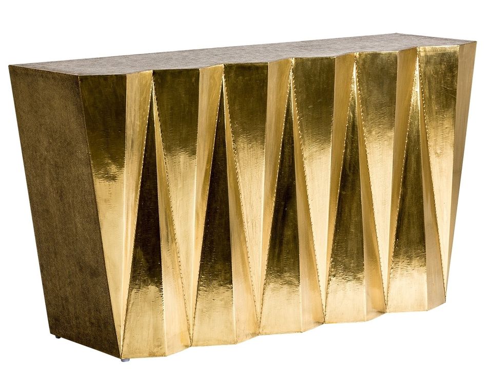 Console art déco métal doré Santok - Photo n°1