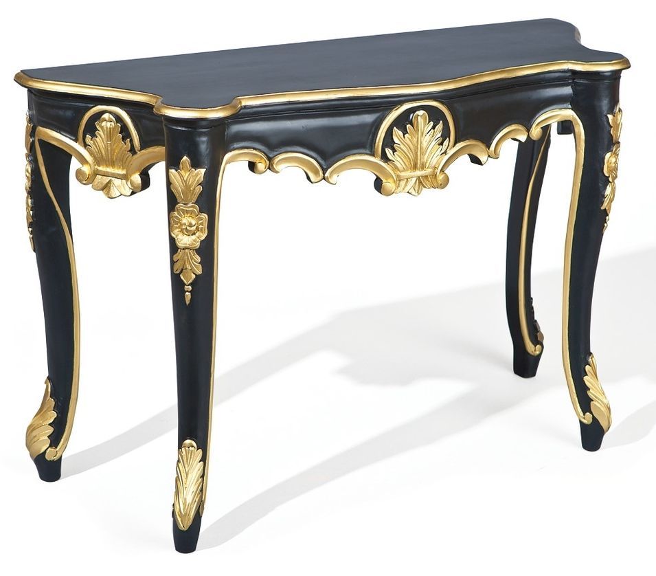 Console Baroque Noir et Or Juan Carlos - Photo n°1