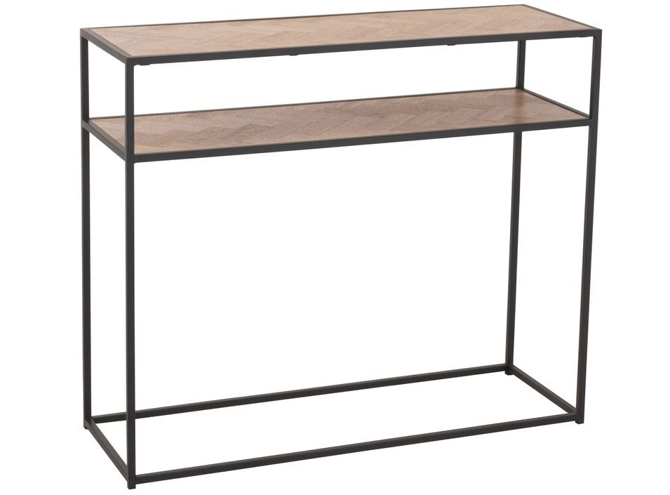 Console bois naturel avec niche Harriette L 100 cm - Photo n°1