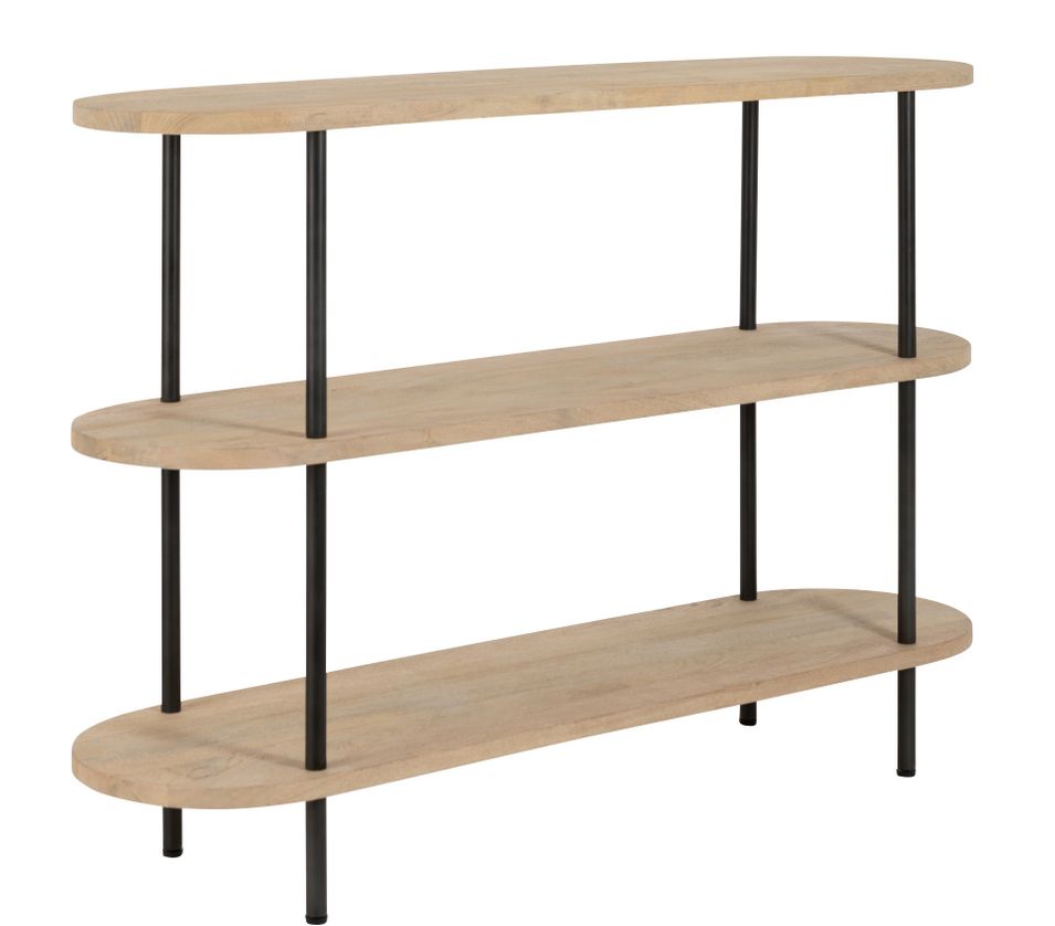Console en bois de manguier naturel 3 planches Jin L 140 cm - Photo n°1