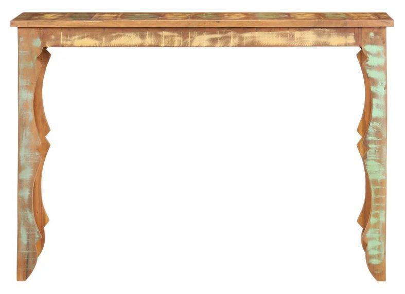 Console en bois de récupération massif clair Klari 110 cm – Style vintage - Photo n°2