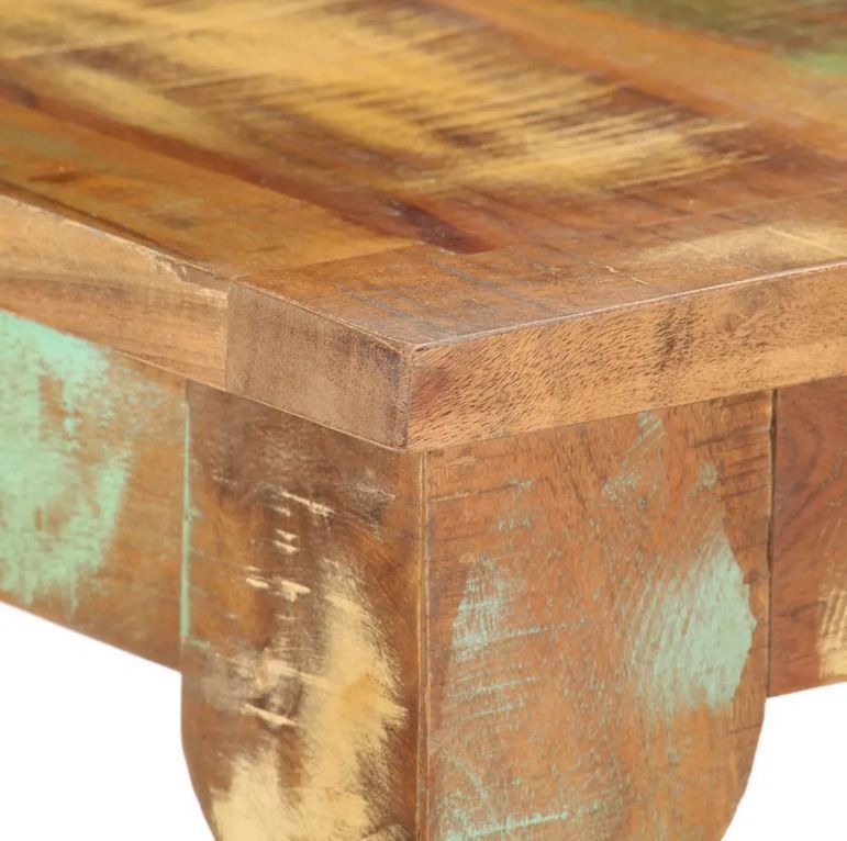 Console en bois de récupération massif clair Klari 110 cm – Style vintage - Photo n°3