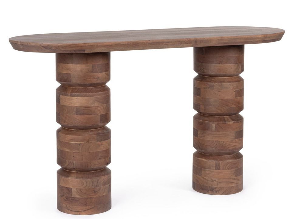 Console en bois massif marron CORTEZ 137 cm - Photo n°1