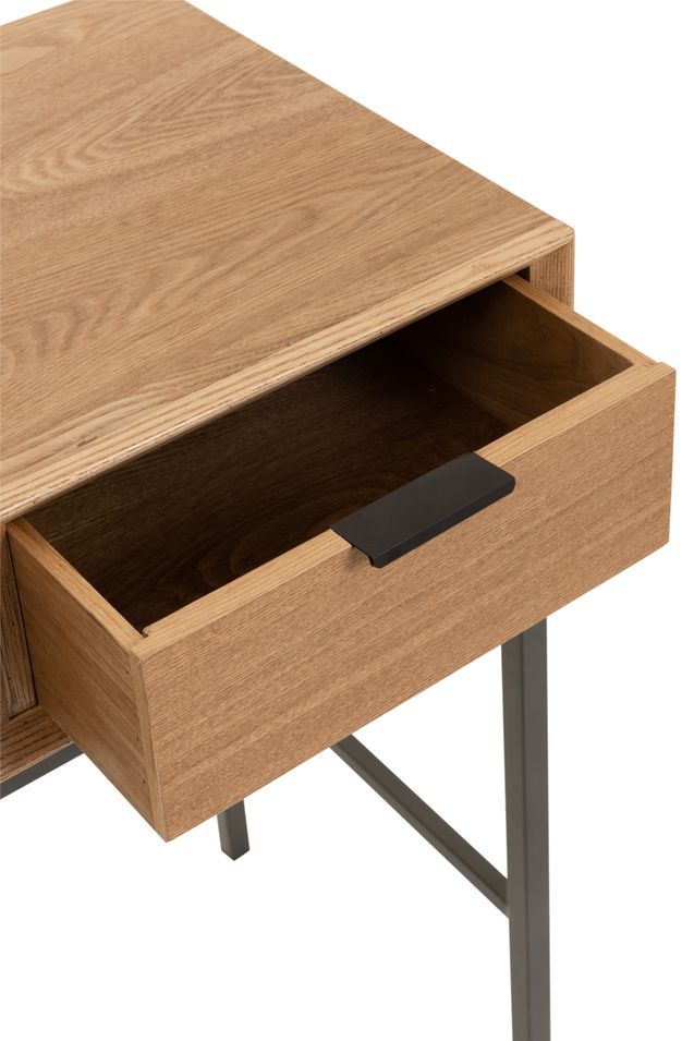Console en bois naturel 3 tiroirs Amel L 120 cm - Photo n°9