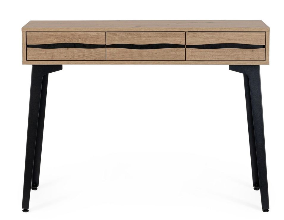 Console en métal et bois 3 tiroirs MELYS 100 cm - Photo n°1