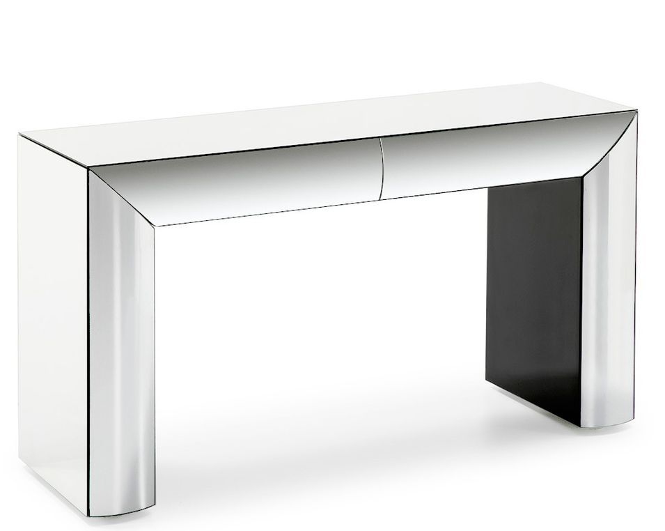 Console en miroir et bois noir TIMON – 140 cm - Photo n°1