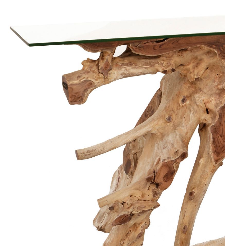 Console en racine de teck blanchi Racinka 135 cm - Photo n°2