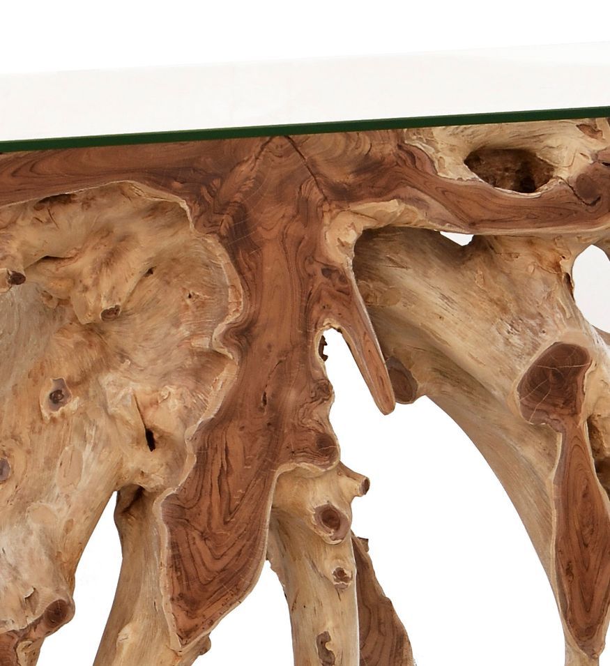Console en racine de teck blanchi Racinka 135 cm - Photo n°3
