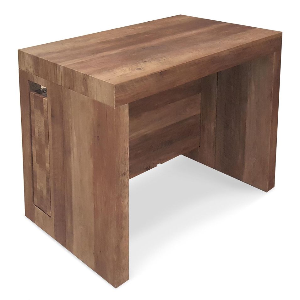 Console extensible bois foncé Cazy 50/300 cm - Photo n°1