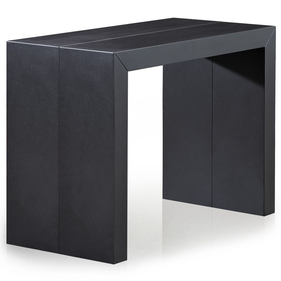 Console extensible bois noir carbone Saunier 50/250 cm - Photo n°1