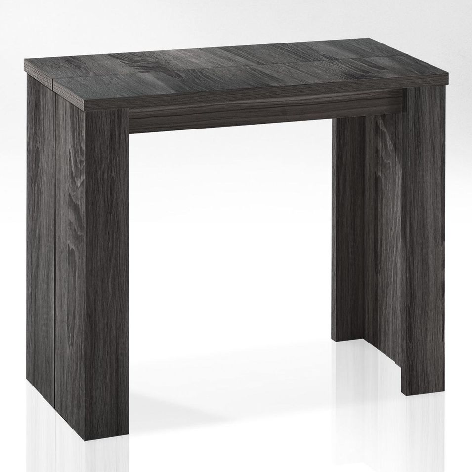 Console extensible Chêne Foncé Kunz 40 à 190 cm - 10 personnes - Photo n°1