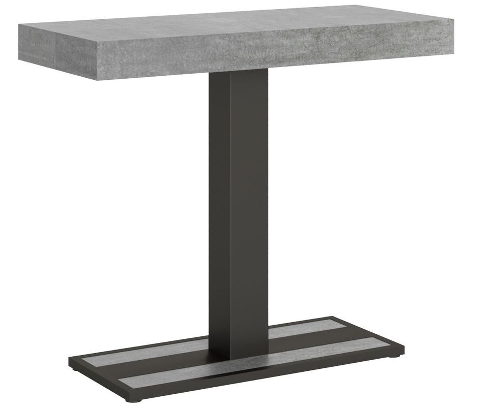 Console extensible design en bois avec un pied central Kapital - Photo n°1