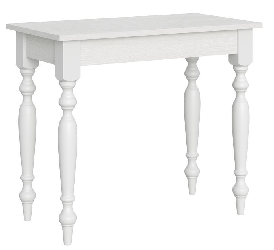 Console extensible frêne blanc 8 personnes 48 à 204 cm Roma - Photo n°1