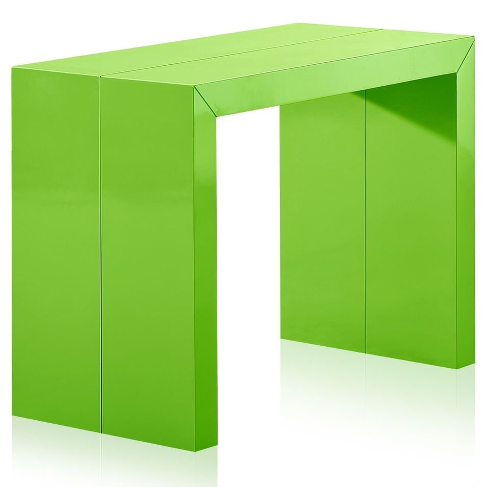 Console extensible laquée Vert 50 à 200 cm - 10 personnes - Photo n°1