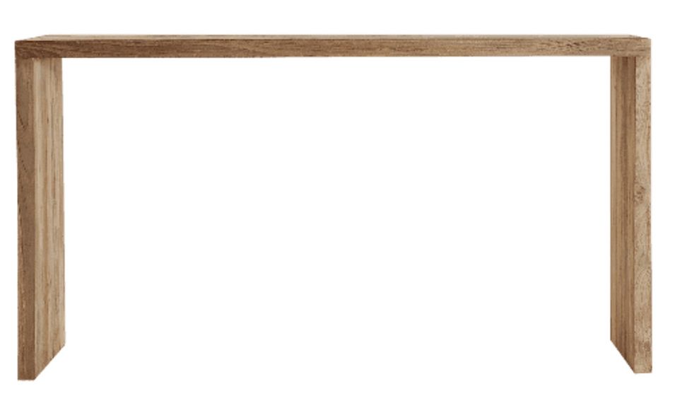 Console fixe bois massif naturel vieilli style colonial Rubha 150 cm - Photo n°1