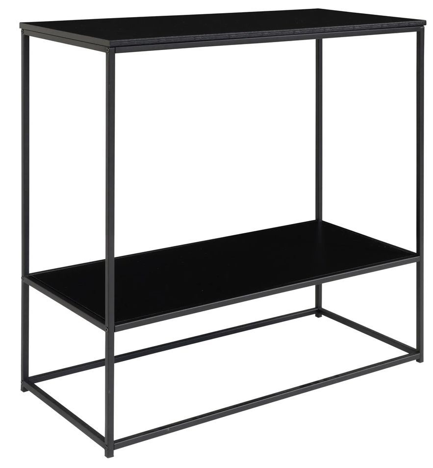 Console fixe VITA - Bois naturel ou métal noir - Photo n°1