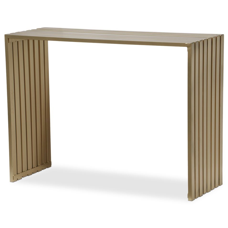 Console design métal doré Skola 106 cm - Photo n°1