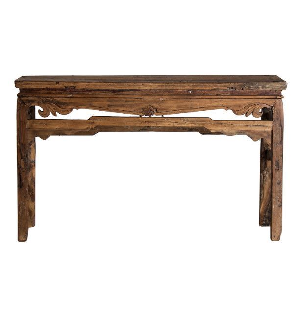 Console pin massif recyclé foncé Hakine - Photo n°1