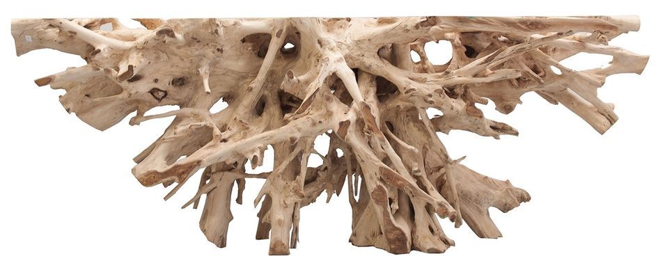 Console racine de teck massif clair vieilli Akuste - Photo n°1