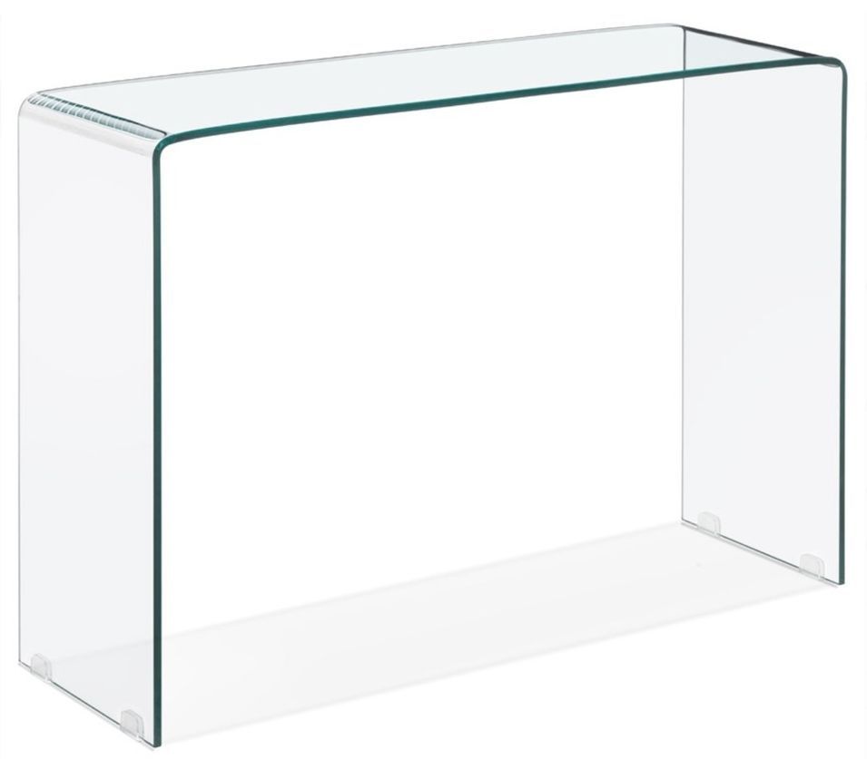 Console verre trempé transparent Kays 100 cm - Photo n°1