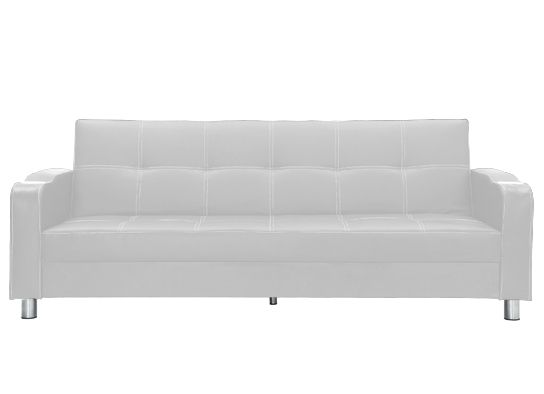 Convertible Simili Blanc Mokar 3 places - Photo n°1