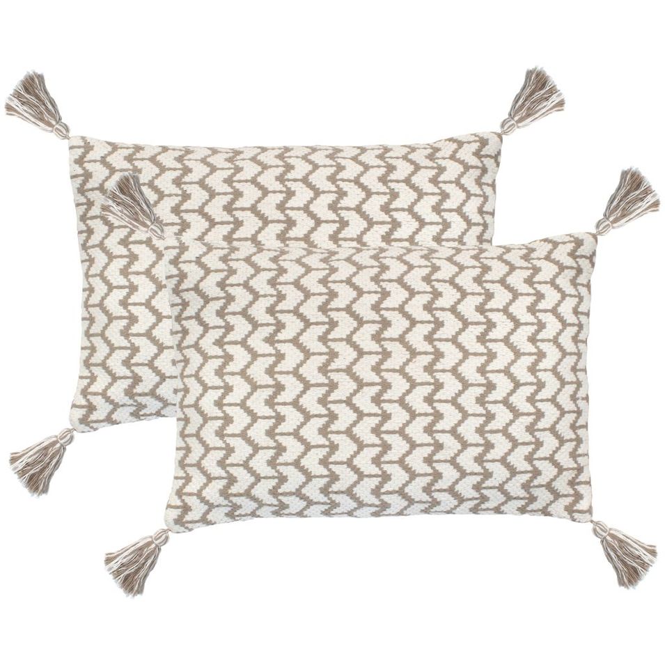 Coussin 2 pcs 40 x 60 cm Bohémien Marron - Photo n°1