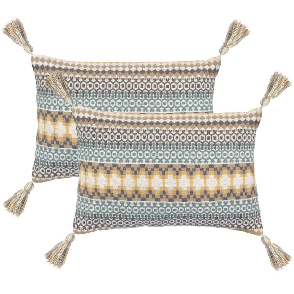 Coussin 2 pcs 40 x 60 cm Bohémien Multicolore - Photo n°1