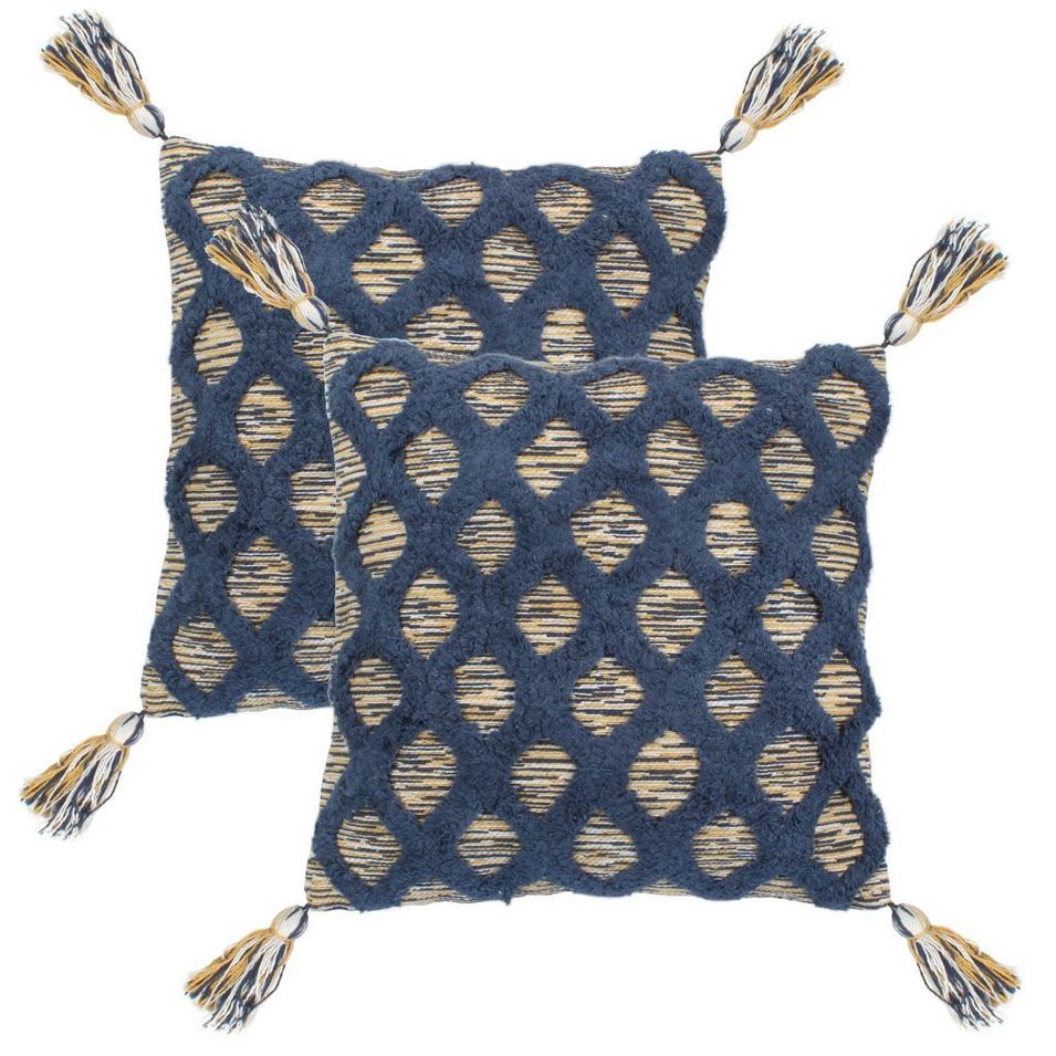 Coussin 2 pcs 60 x 60 cm Bohémien Multicolore 3 - Photo n°1