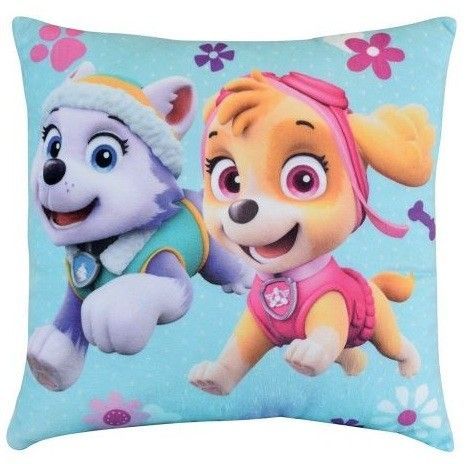 Coussin carré brodé Pat'Patrouille fille - Photo n°1