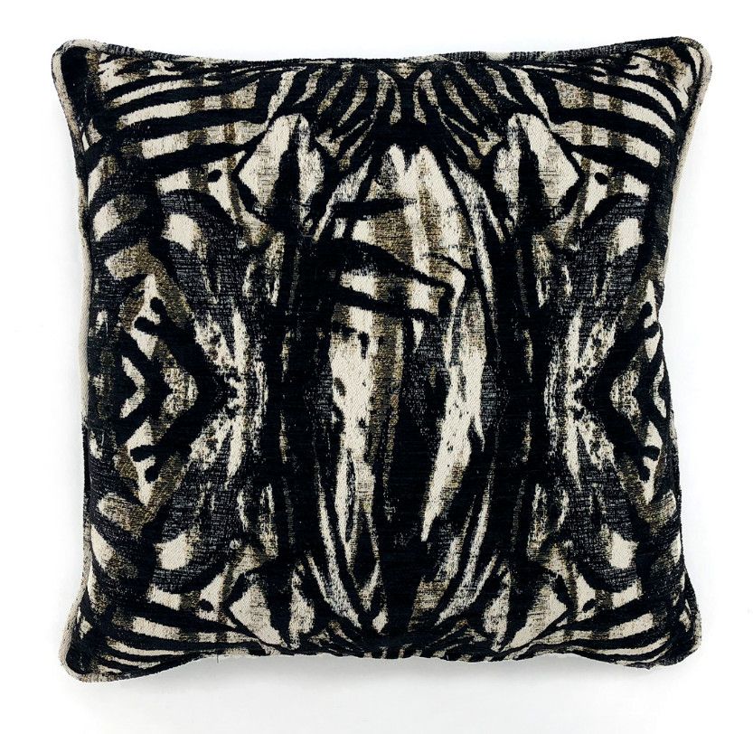 Coussin carré tissu imprimé Cojin L 50 - Photo n°1