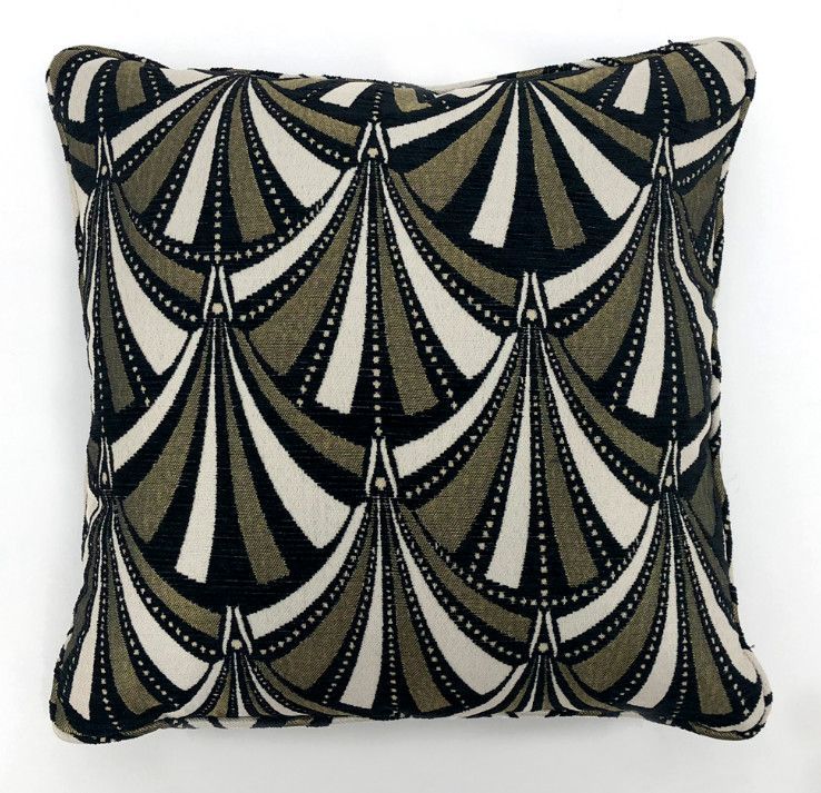 Coussin carré tissu imprimé Tela - Photo n°1