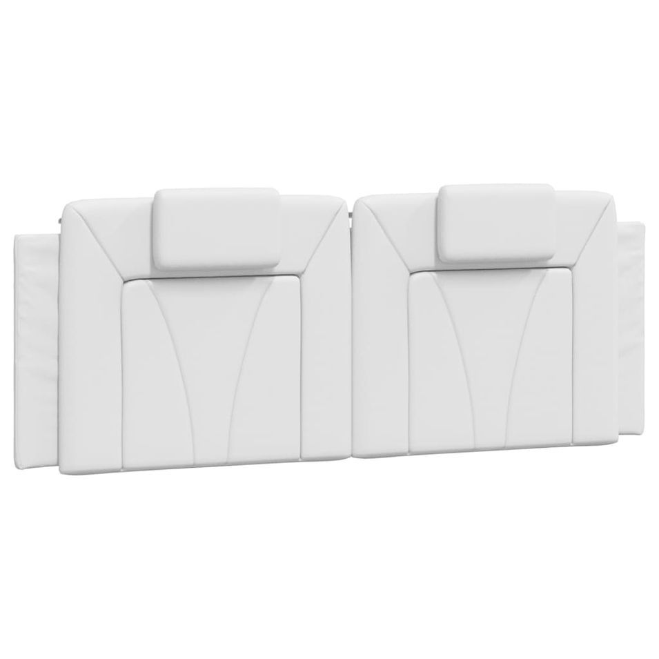 Coussin de tête de lit blanc 120 cm similicuir - Photo n°1