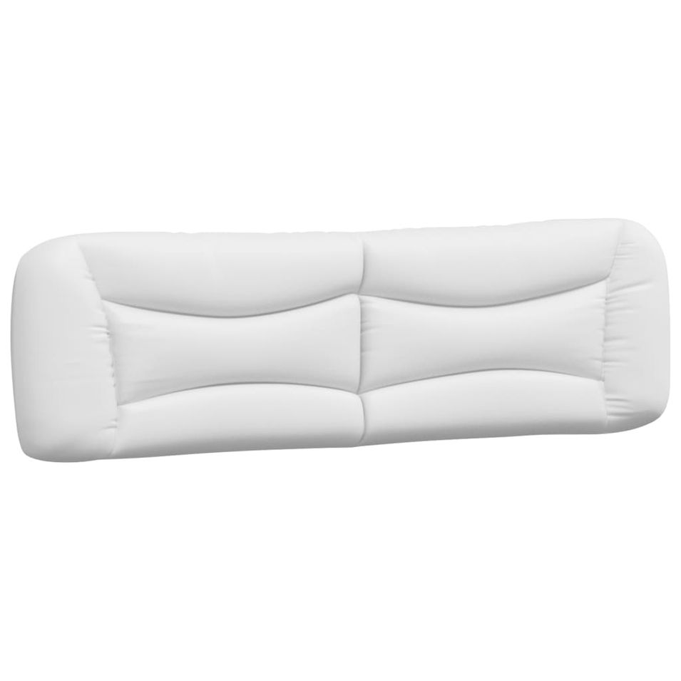 Coussin de tête de lit blanc 180 cm similicuir - Photo n°1