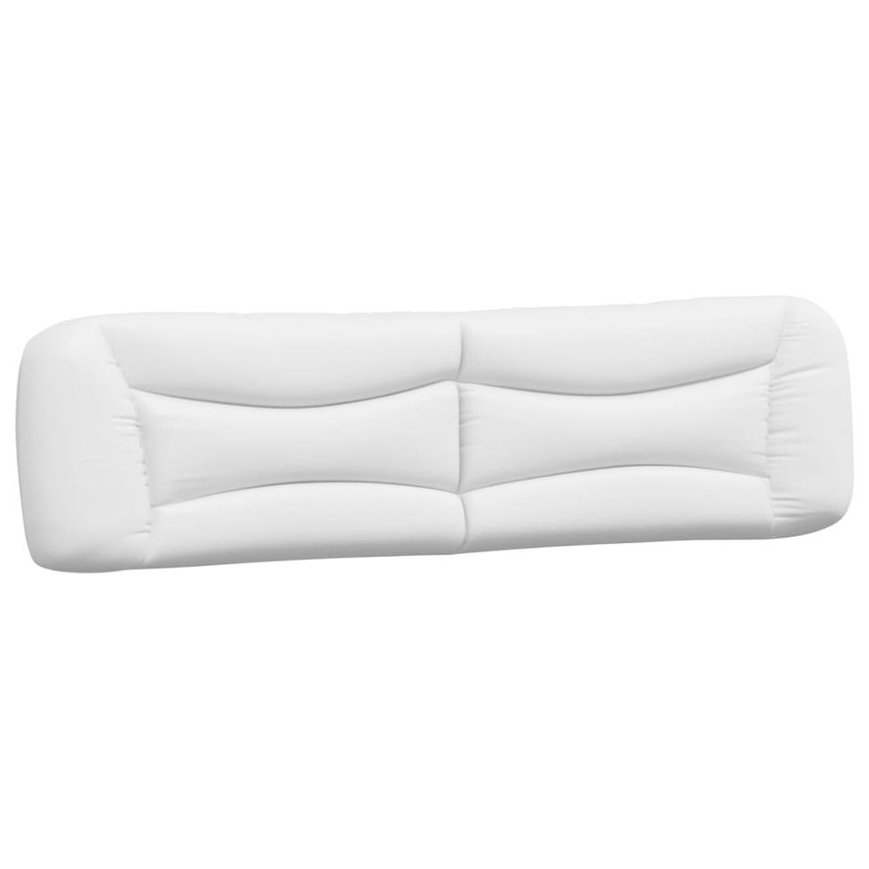 Coussin de tête de lit blanc 200 cm similicuir - Photo n°1