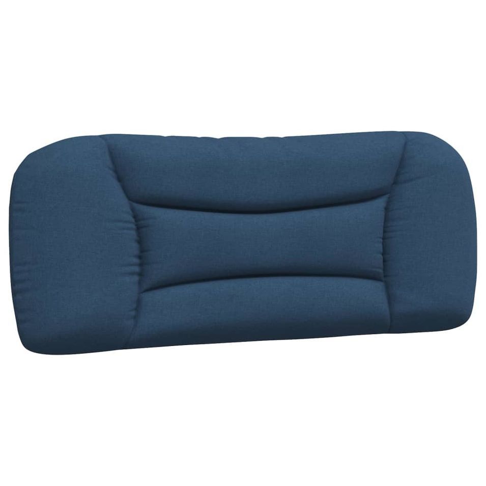 Coussin de tête de lit bleu 100 cm tissu - Photo n°1