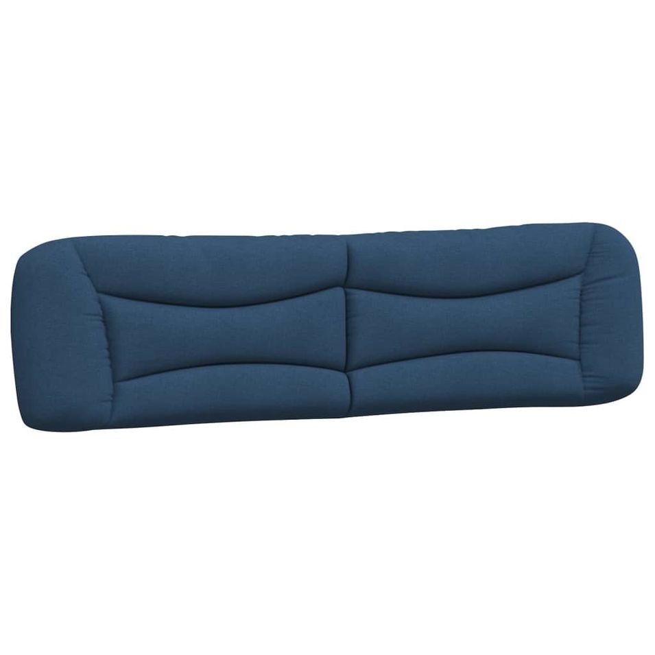 Coussin de tête de lit bleu 200 cm tissu - Photo n°1