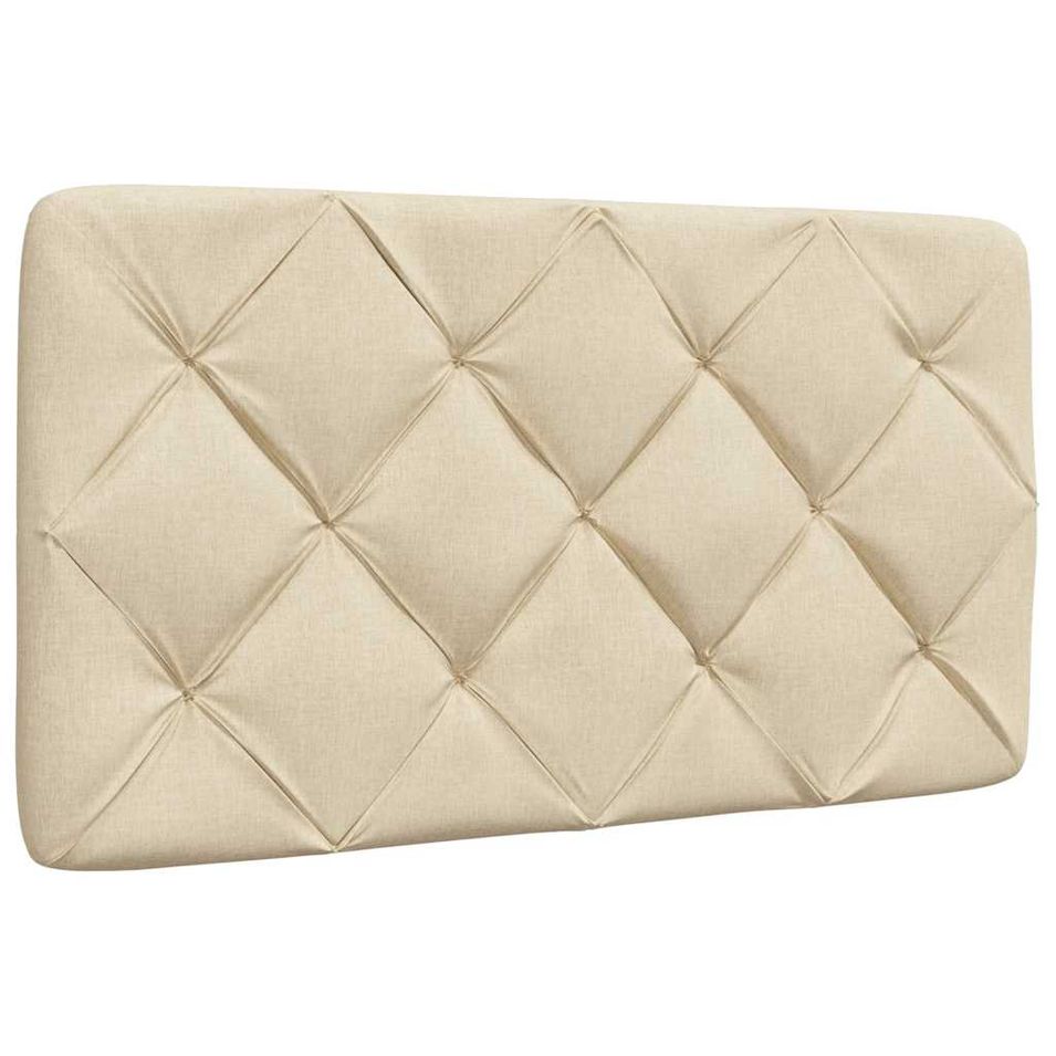 Coussin de tête de lit crème 90 cm tissu - Photo n°1