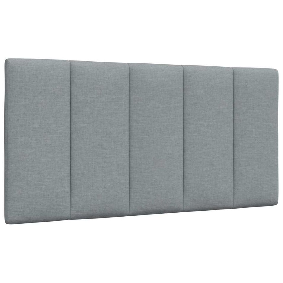 Coussin de tête de lit gris clair 100 cm tissu - Photo n°1
