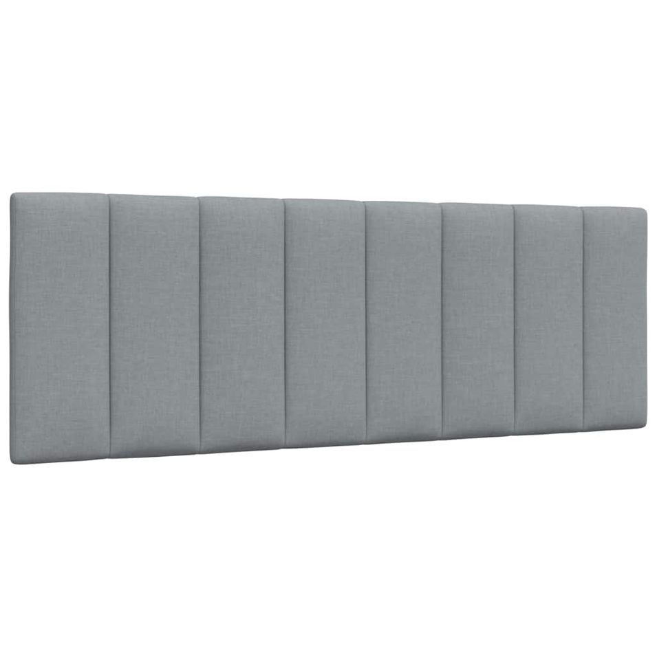 Coussin de tête de lit gris clair 140 cm tissu - Photo n°1