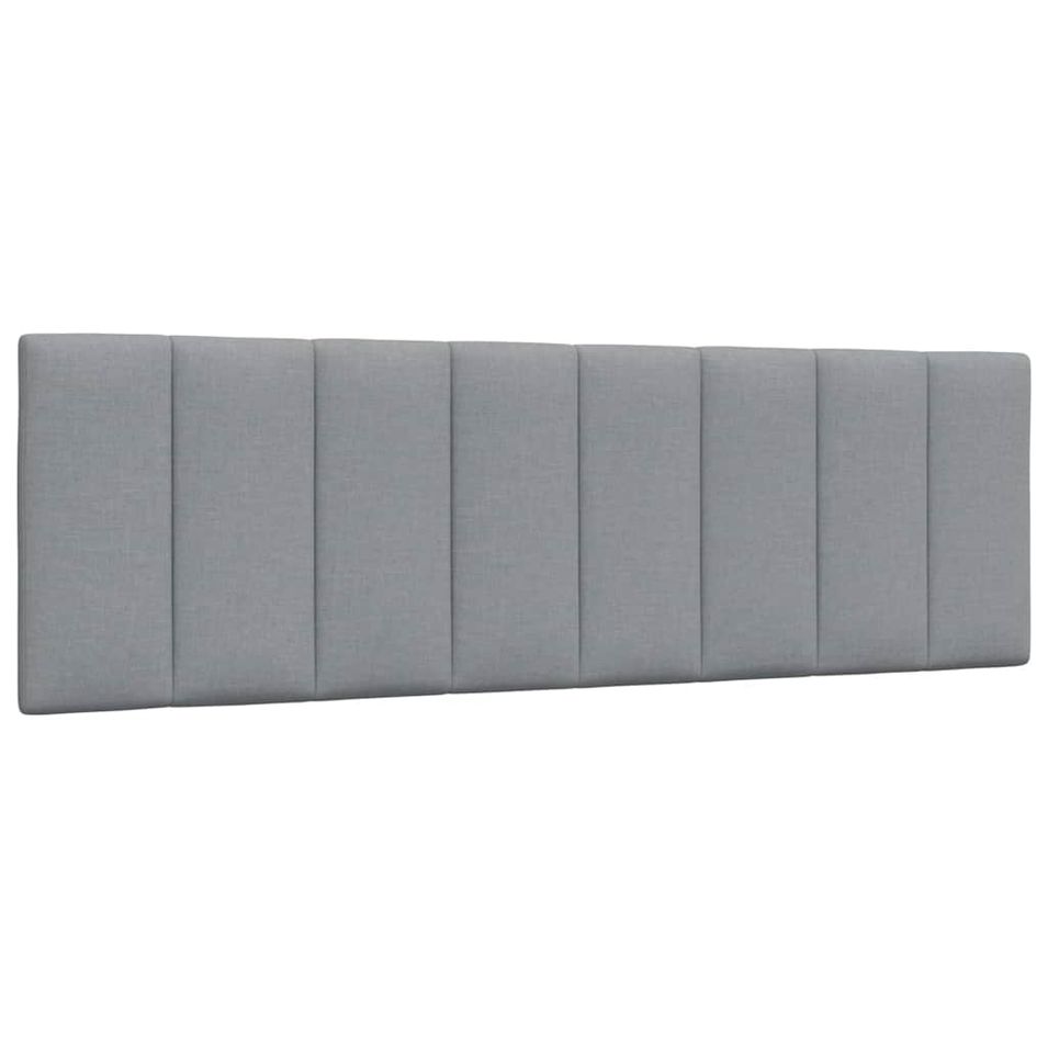 Coussin de tête de lit gris clair 160 cm tissu - Photo n°1