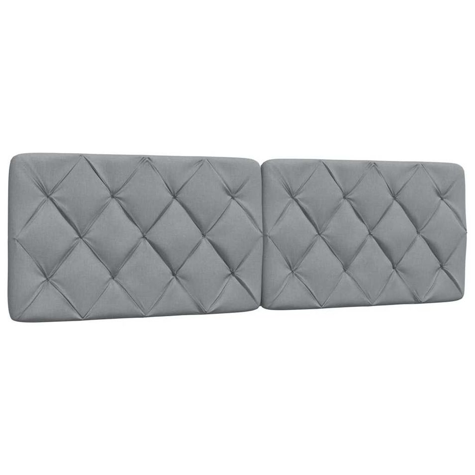 Coussin de tête de lit gris clair 160 cm tissu - Photo n°1