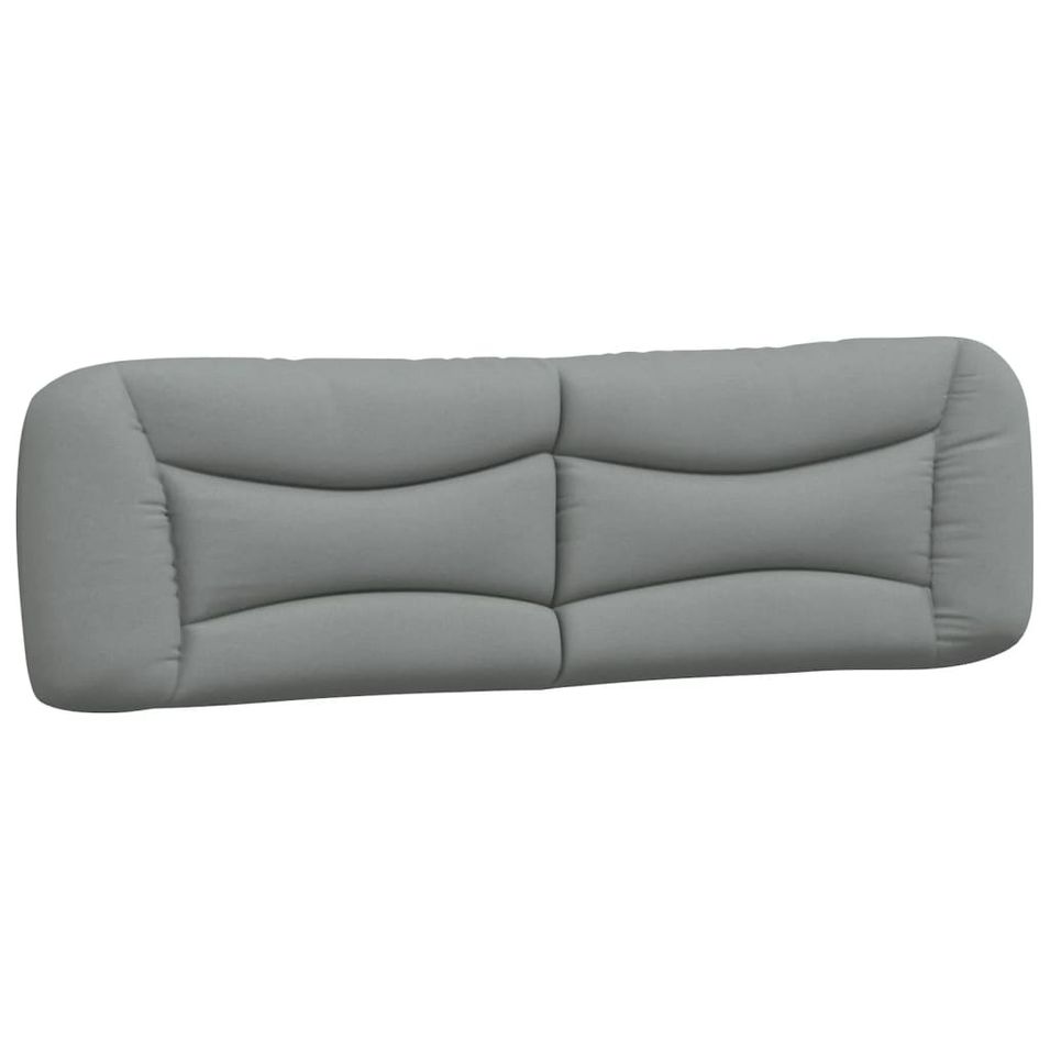 Coussin de tête de lit gris clair 180 cm tissu - Photo n°1